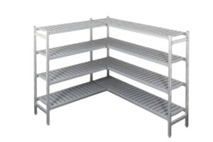 Coolroom post connector for shelving systems, manufactured by Mills Shelving Australia. Ideal for efficient storage solutions.