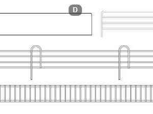350mm x 50mm chrome side fence for shelving solution, durable and space-efficient, ideal for Australian storage needs.
