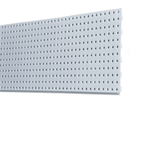 Sturdy gondola shelving back panel for retail store display, durable metal storage solution, 300x256 dimensions.