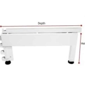 Clip-on base legs for shelving units, durable metal design, ideal for Australian industrial and commercial storage solutions.