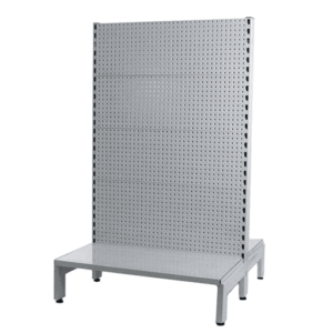 White DS Gondola Shelving Unit, ideal for retail display in Australia, durable and versatile for various store setups.