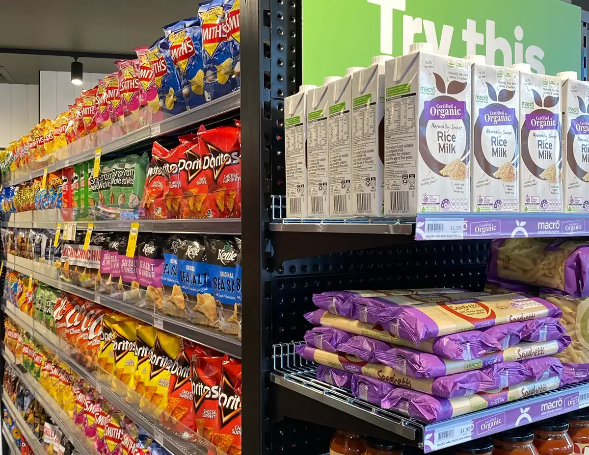 Double Sided Gondola Shelving