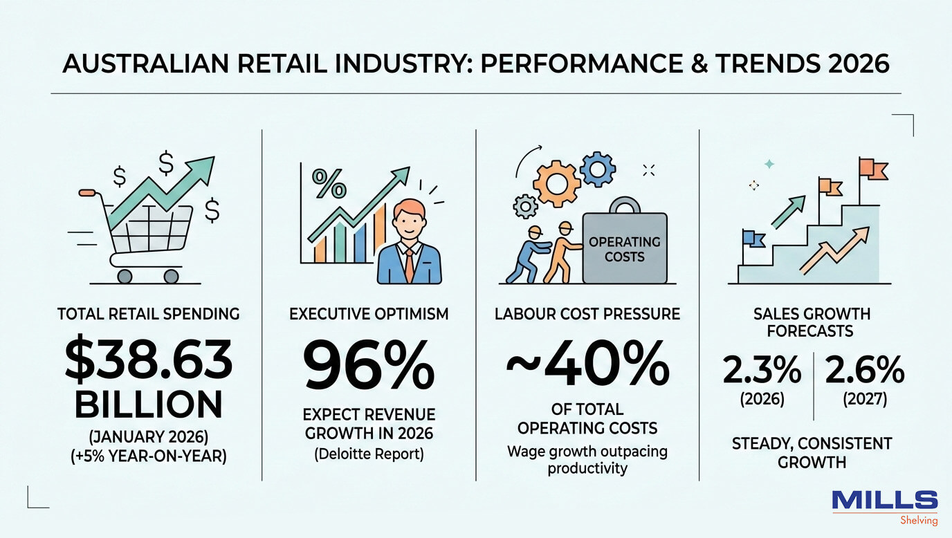 Australian Retail Industry Statistics and Trends in 2026 | Mills Shelving