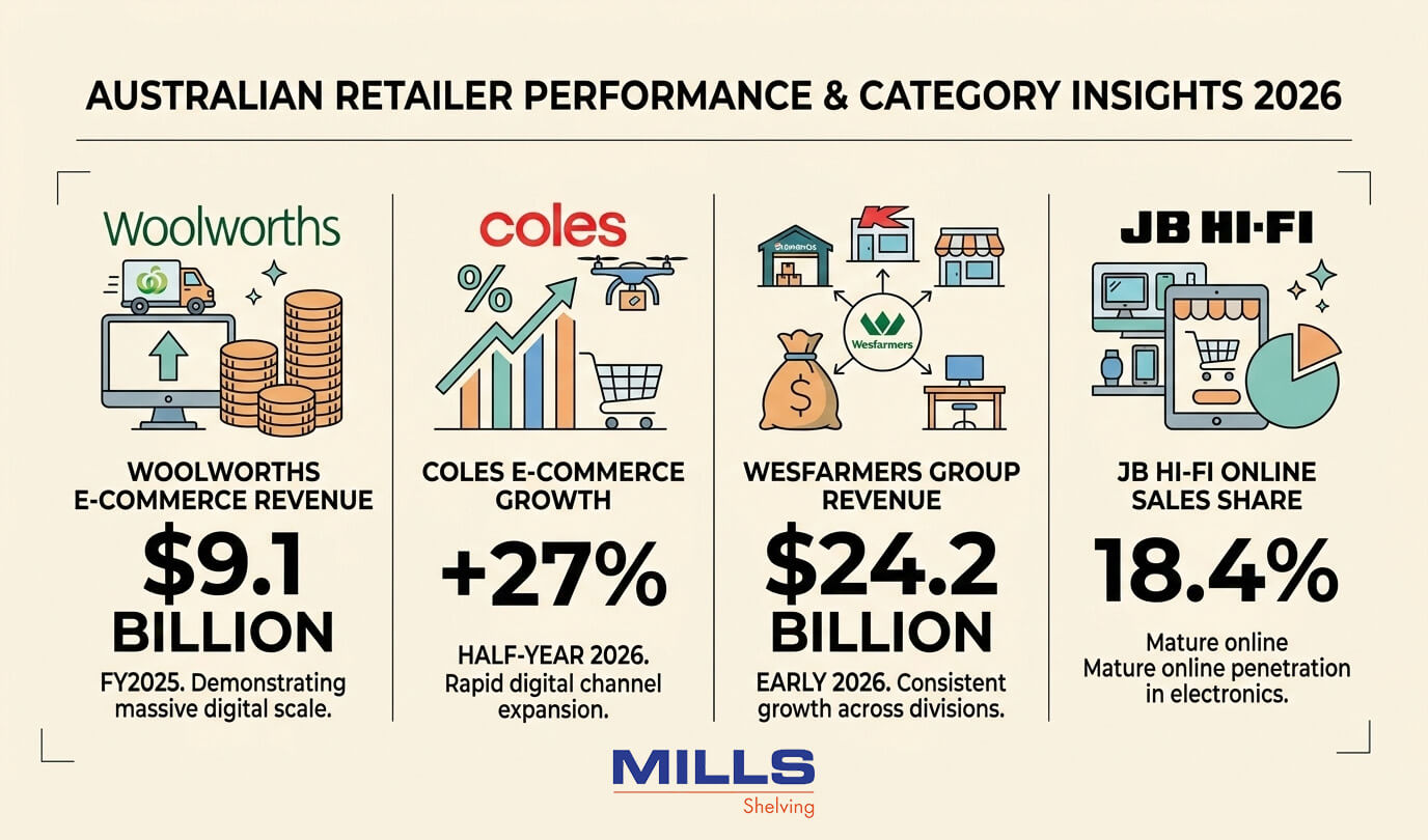Australian Retail Industry Statistics and Trends in 2026 | Mills Shelving