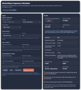 Restocking Frequency Calculator